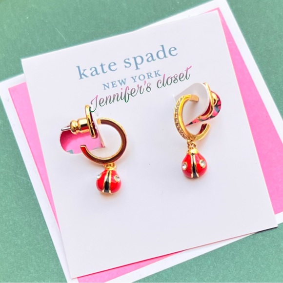 NWT ♠️ Kate Spade Ladybug Drop Earrings - Picture 7 of 7